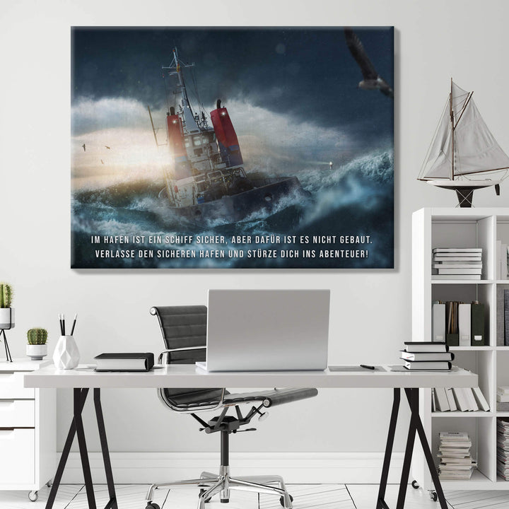 Verlasse den Hafen