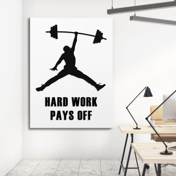 Hard work pays off (Gym Edition white)